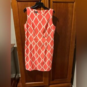 ALYX Coral and White Geometric Dress Size 16